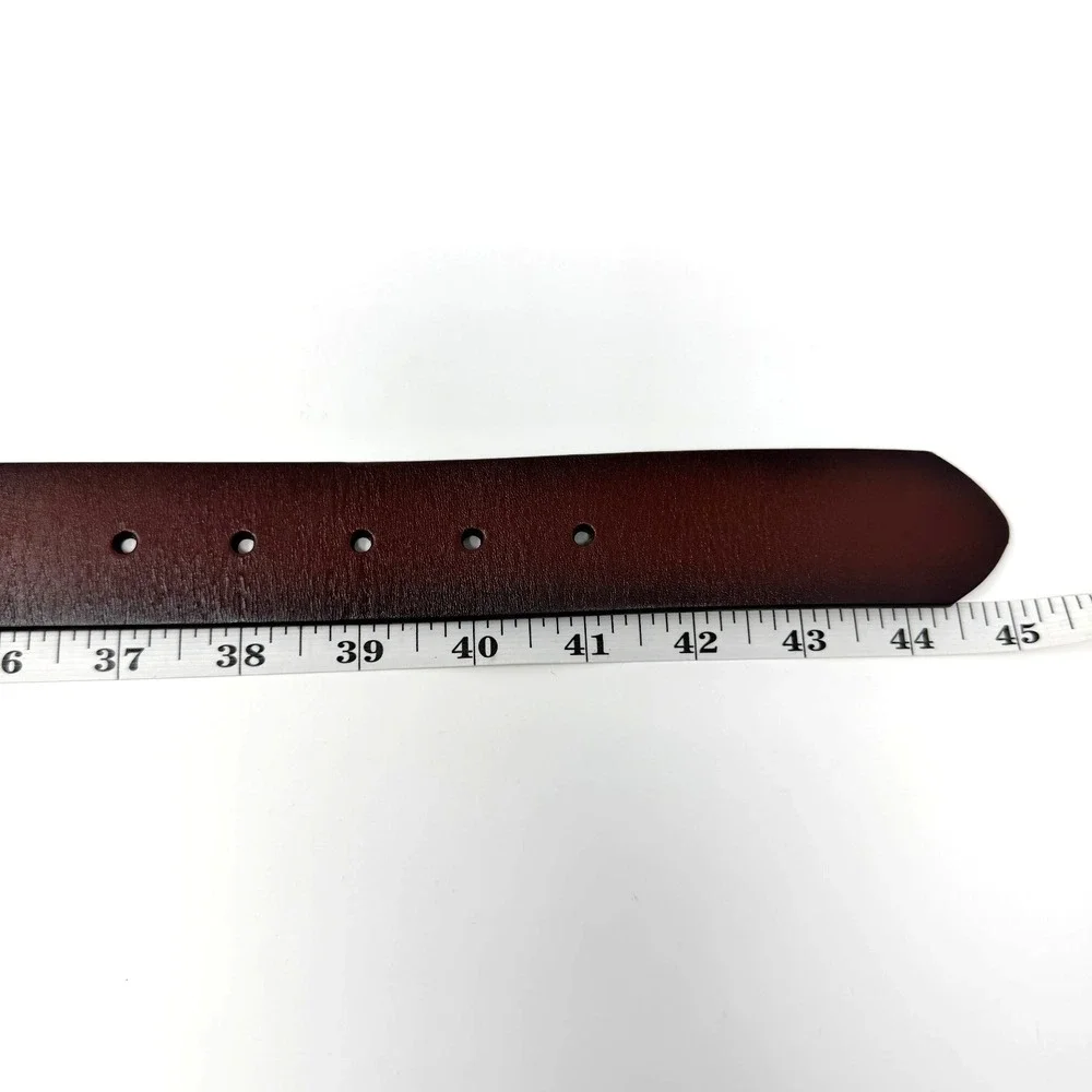 Carhartt Brown Genuine Leather Belt Size 38 Brass Buckle Workwear NWT